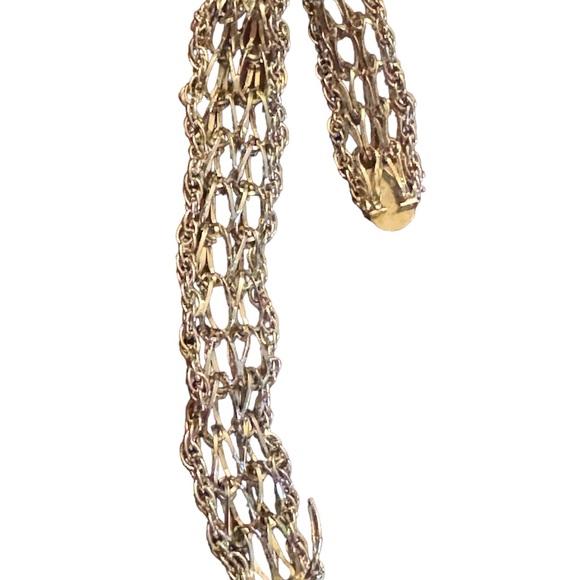 Vintage rhodium plated fancy link charm bracelet JEM Sterling silver 925 - Picture 4 of 8